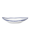 Tognana Piatto Barca 26 Cm Linea White And Blue Rim Melamina Bianco