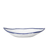 Tognana Piatto Barca 26 Cm Linea White And Blue Rim Melamina Bianco