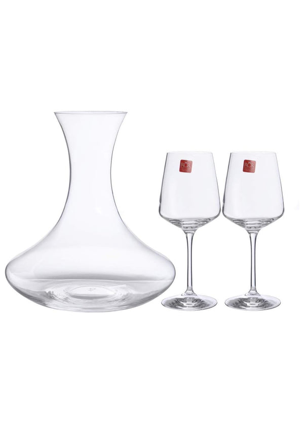 RCR Set Decanter + 2 calici vino Aria