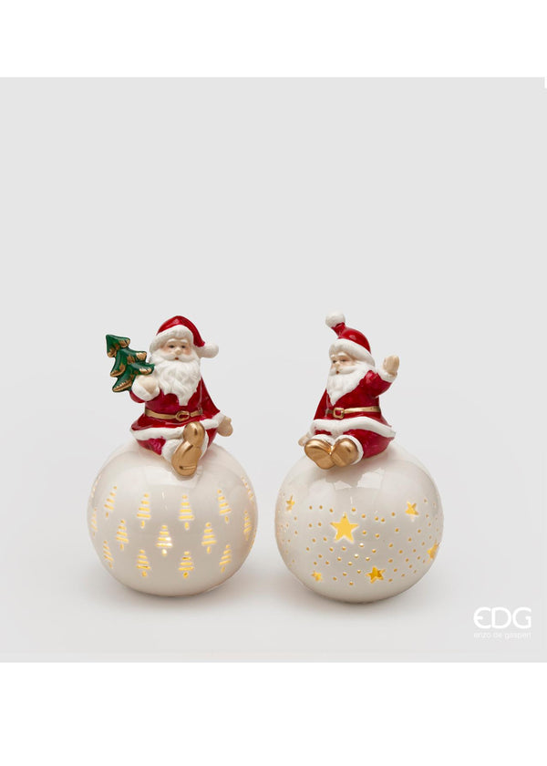 EDG Addobbi Decori di Natale Sfera Led Babbo Natale